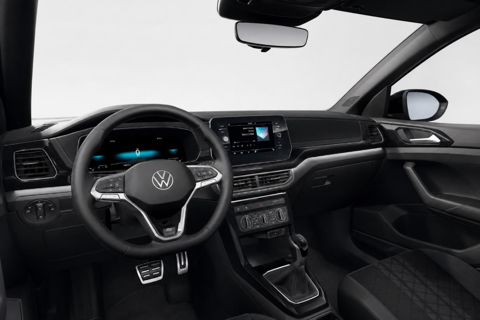 VW T-Roc R-Line Cockpit mit Lenkrad und Infotainment-System