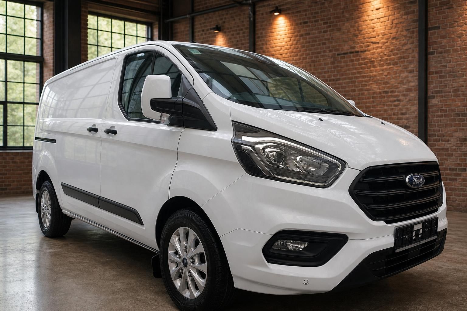 Ford Transit Custom weiß, Frontansicht Transporter Loft