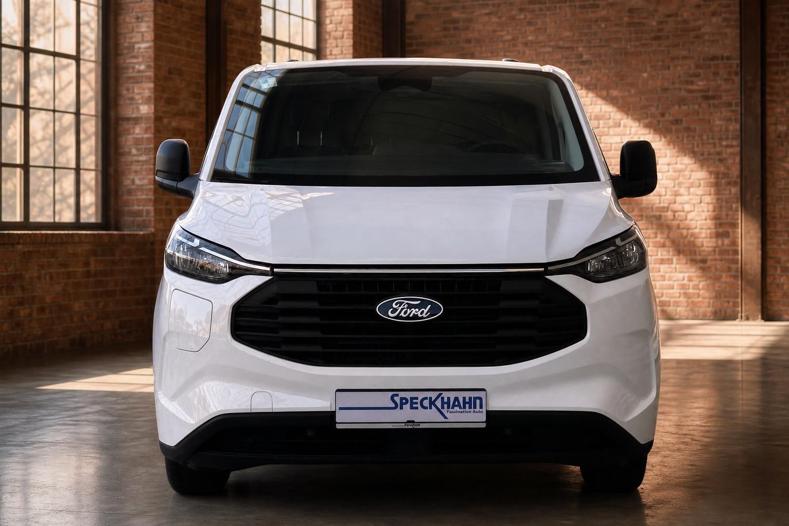 Ford Transit Custom weiss Frontansicht gerade – Kastenwagen bei Autohaus Speckhahn