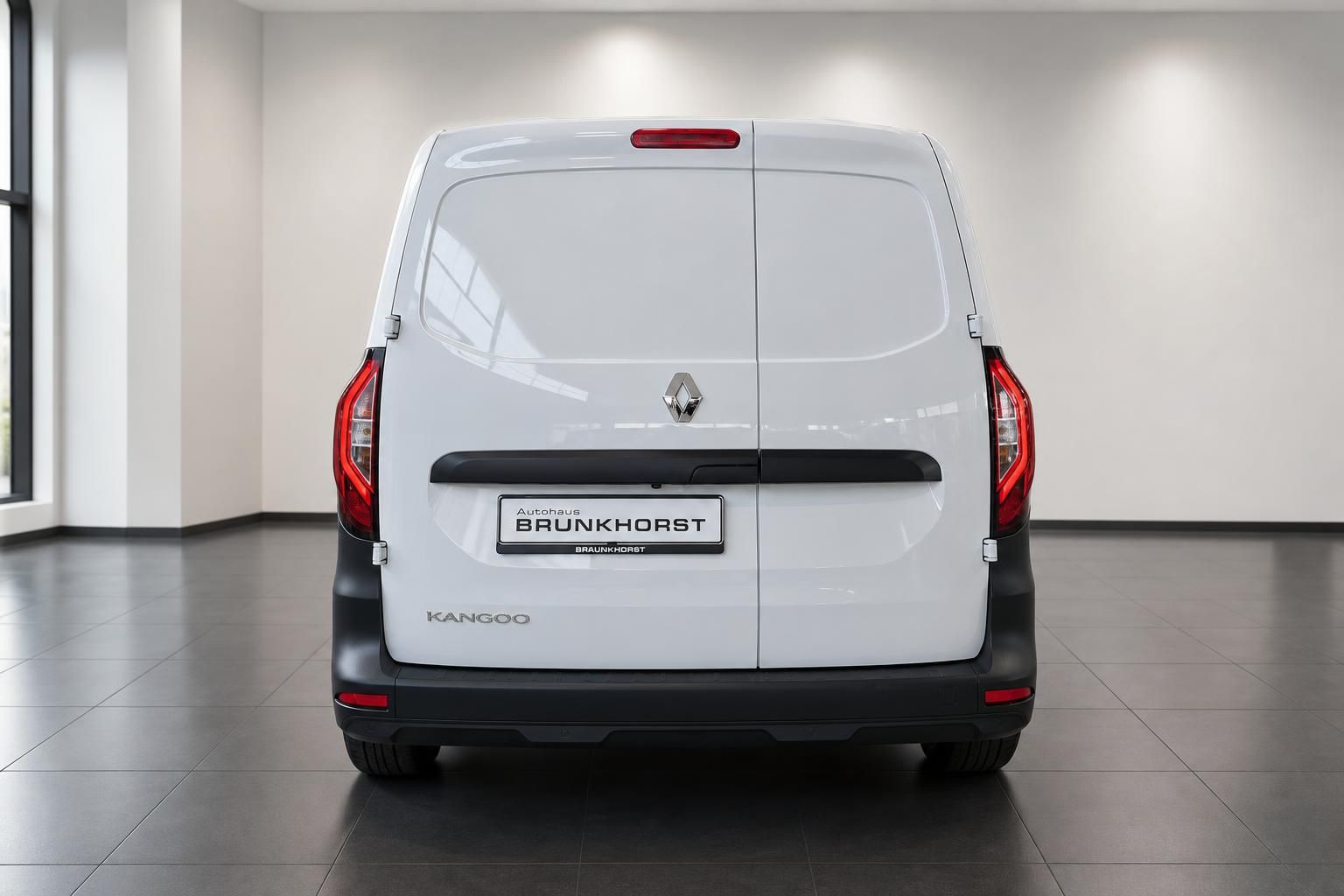 Renault Kangoo Heckansicht mit Hecktüren und Autohaus Brunkhorst Kennzeichen