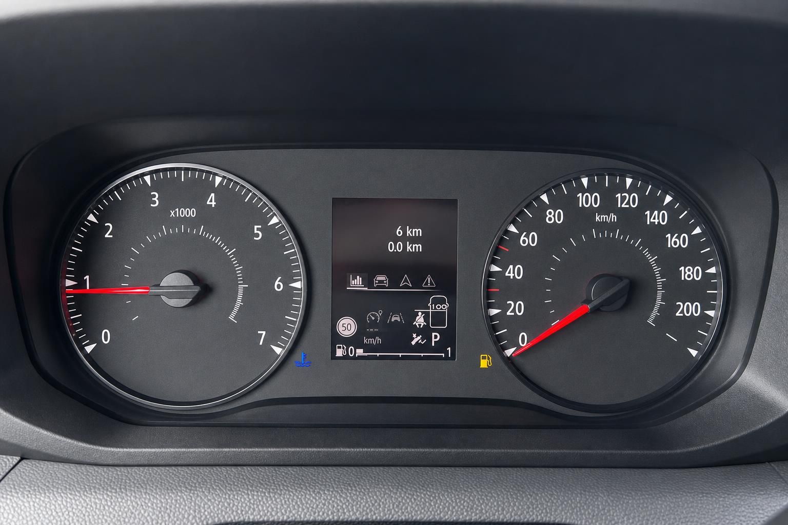 Fahrzeug Armaturenbrett mit Tachometer und Drehzahlmesser - Detailansicht Cockpit