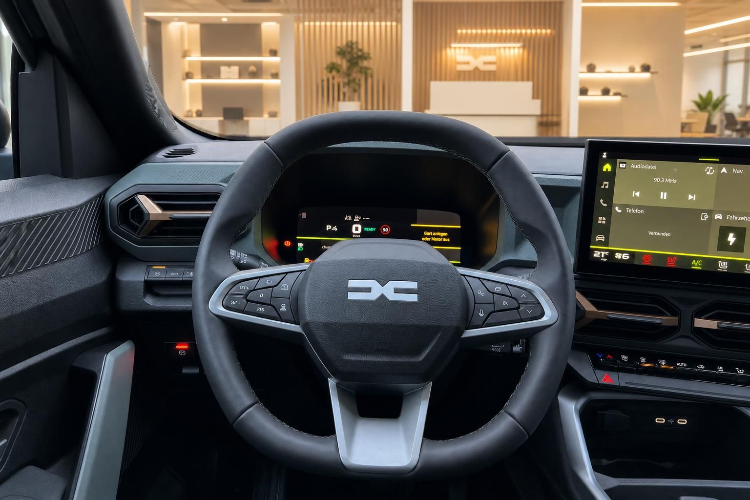 Dacia Bigster Innenraum - Lenkrad mit Multifunktionstasten und digitales Cockpit Display