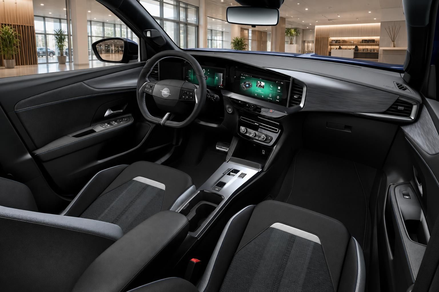 Opel Mokka Electric Innenraum mit Cockpit und Sitzen