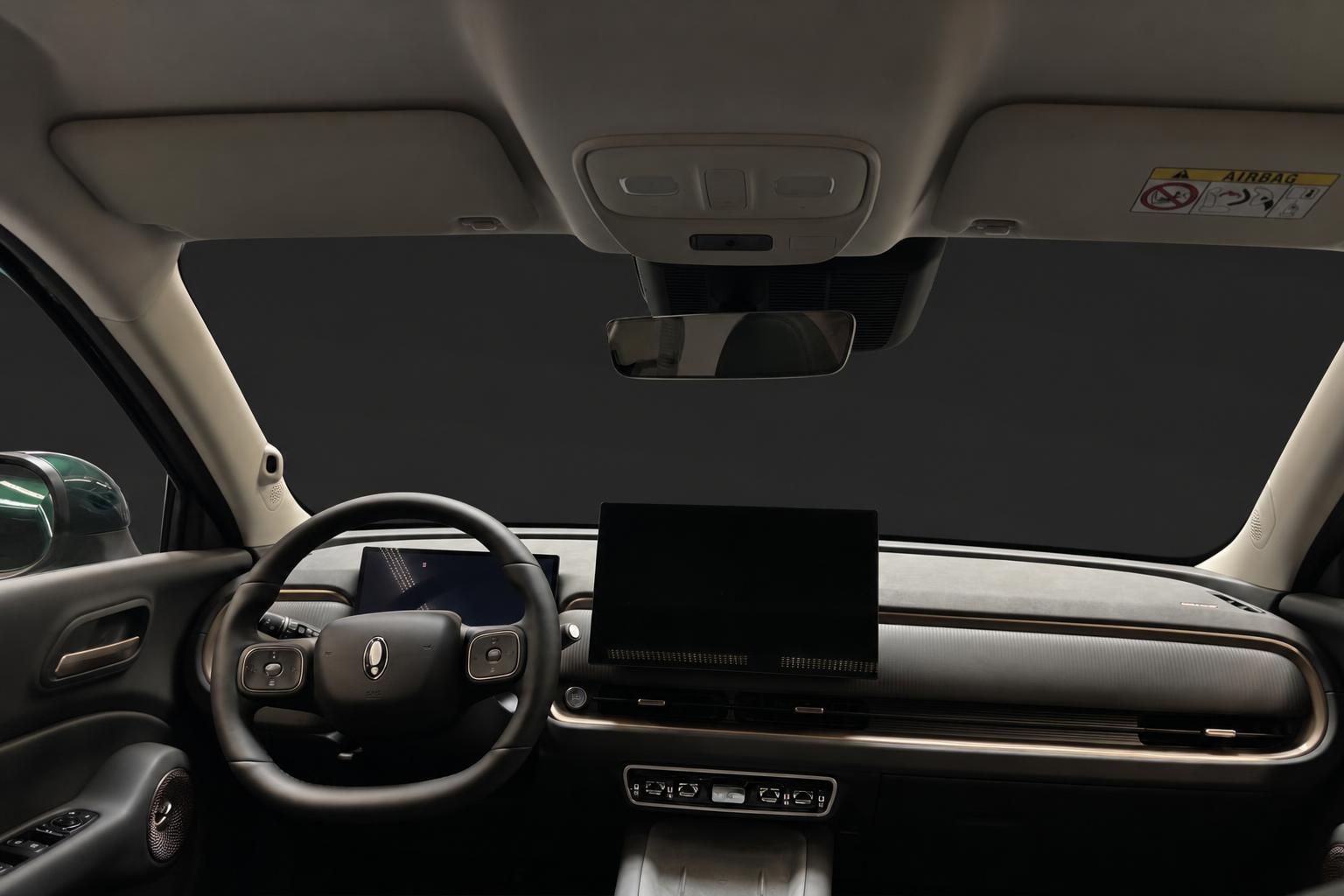 GWM ORA 5 Innenraum – Cockpit mit großem Touchscreen und modernem Lenkrad