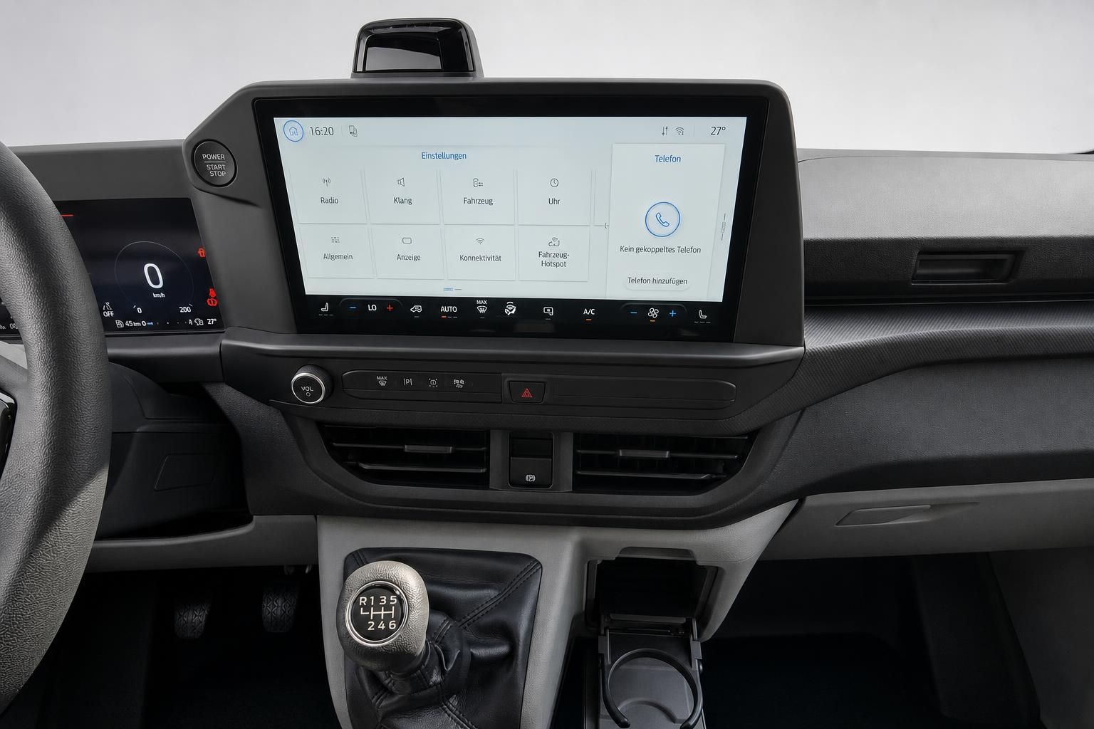 Ford Transit Custom Infotainment-Display und Mittelkonsole