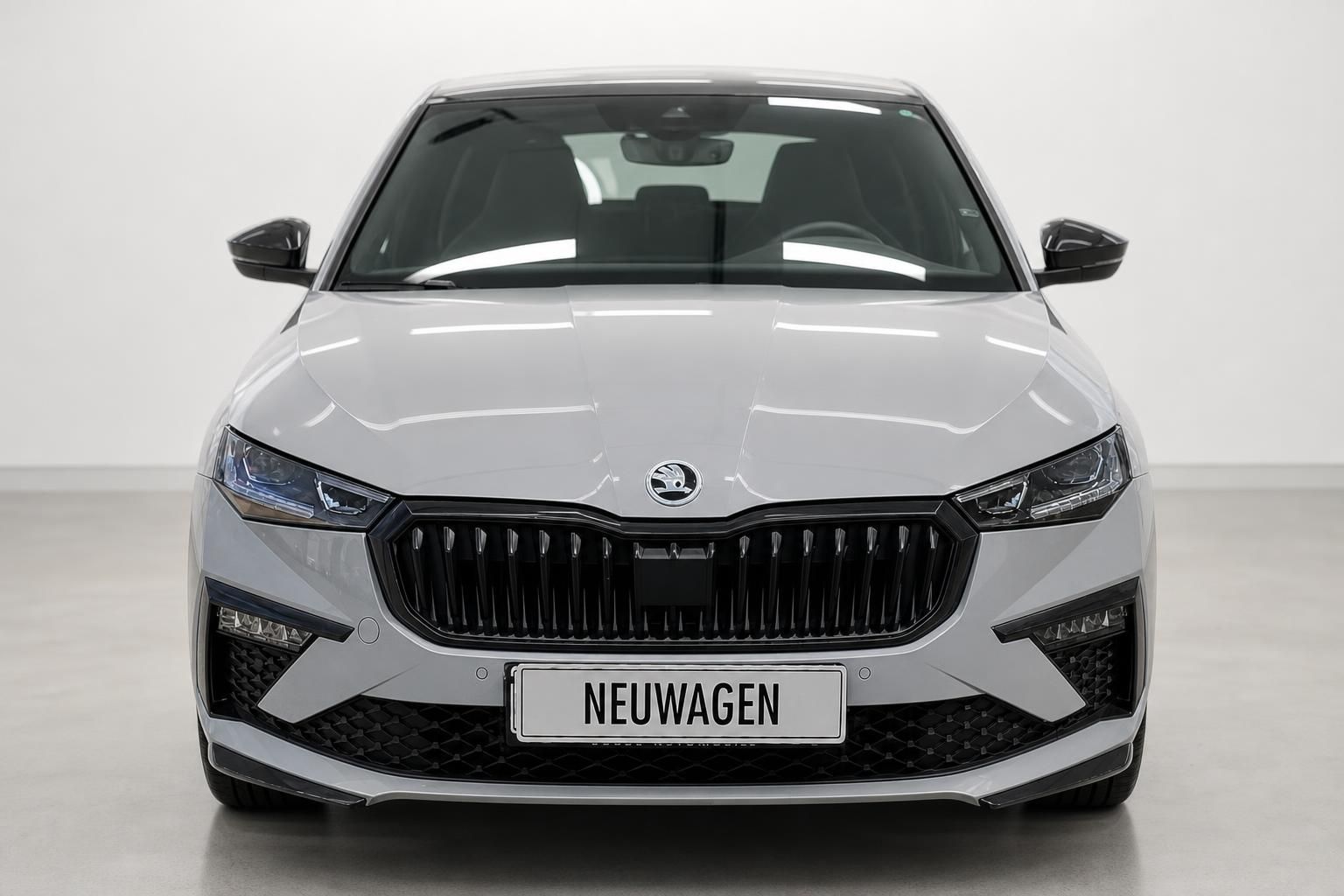 Škoda Scala Silber, Frontansicht mit Kühlergrill