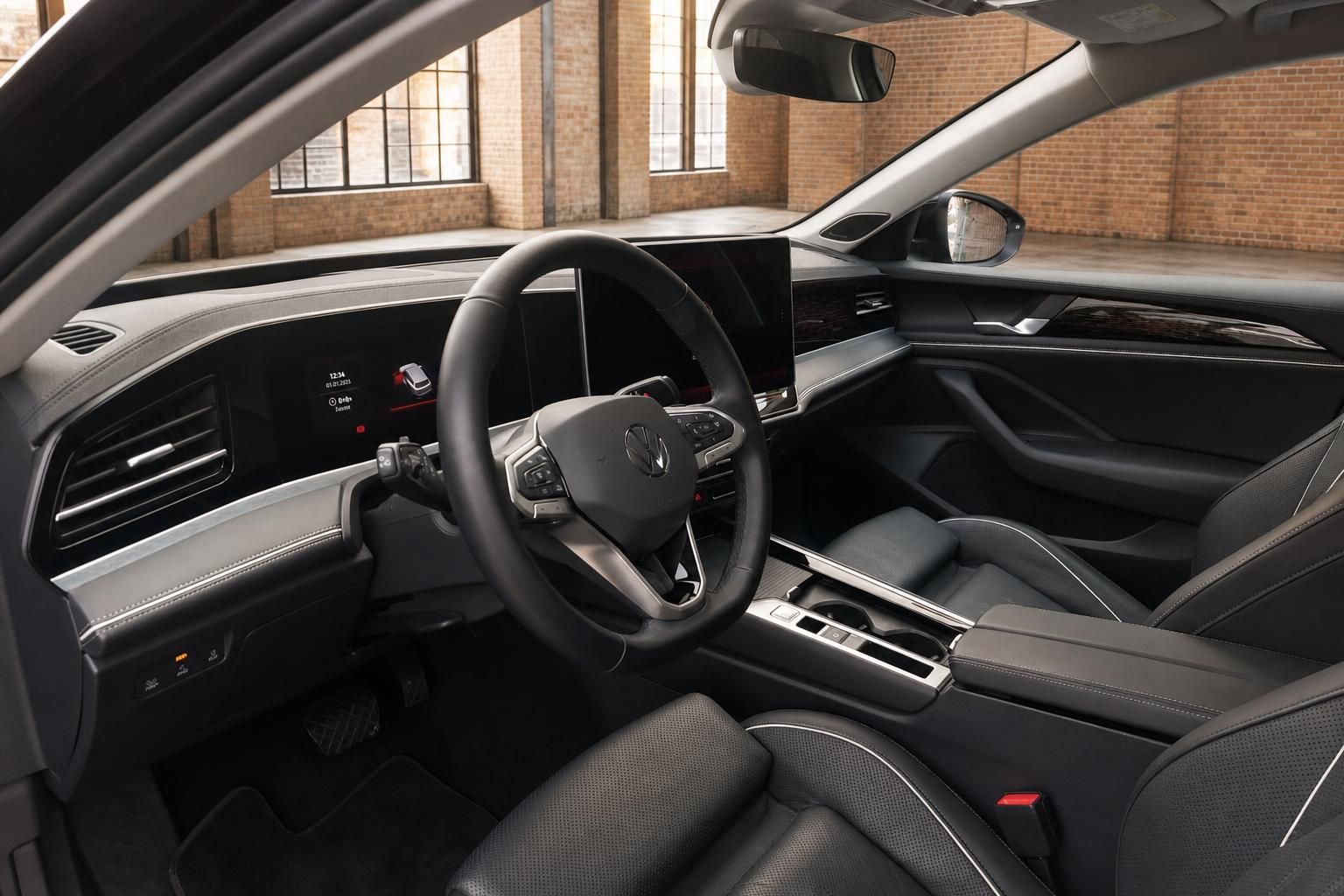 VW Passat Innenraum Cockpit mit Lenkrad und Digitaldisplay