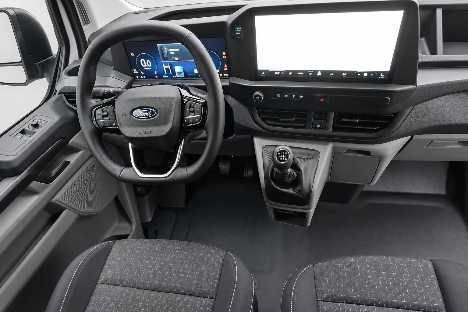 Ford Transit Cockpit mit Lenkrad Schaltung und digitalem Display