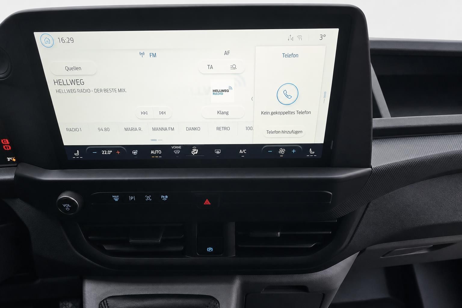 Ford Touchscreen Infotainment Radio und Telefon Menü im Detail