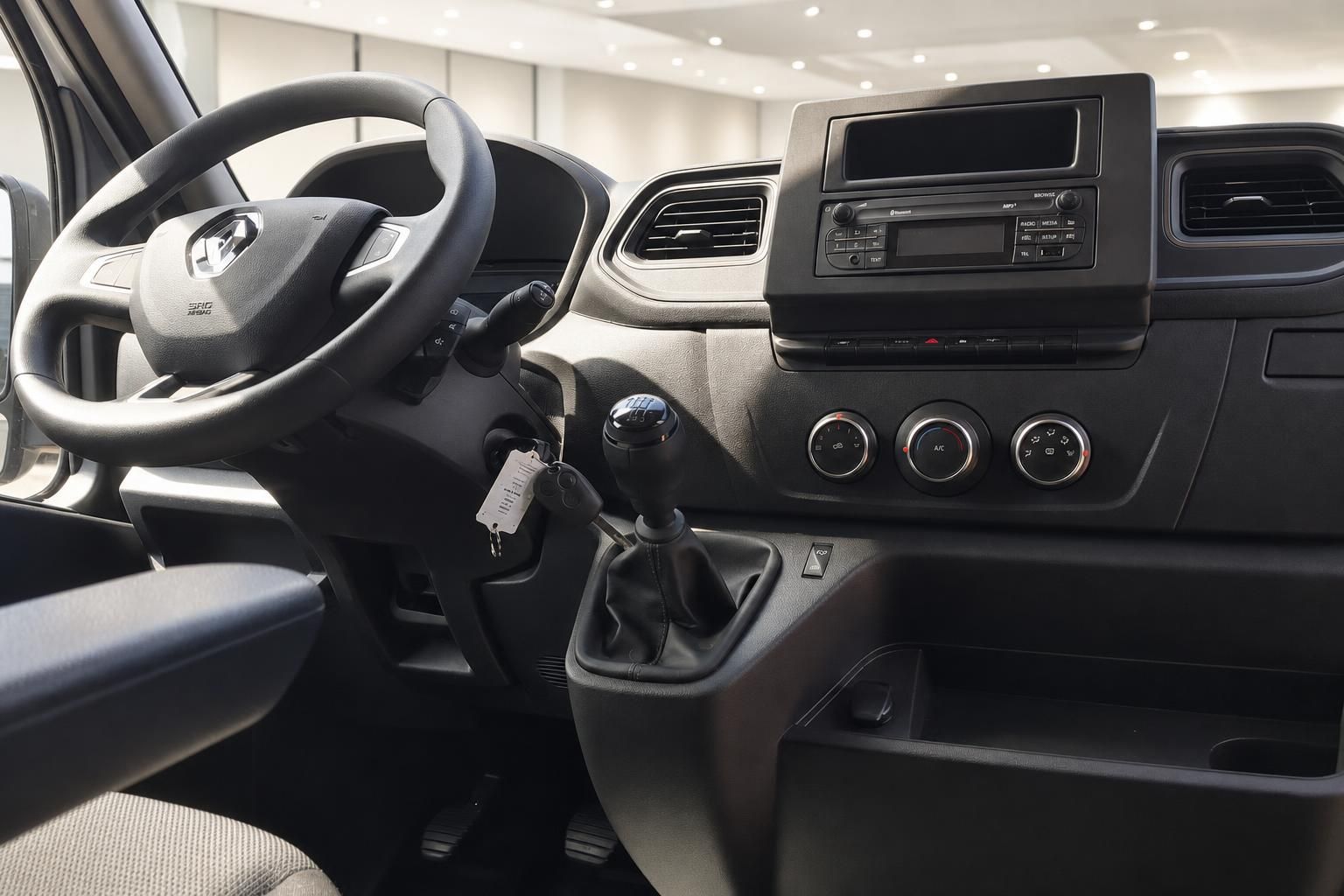 Renault Master Cockpit Lenkrad und Mittelkonsole Detailansicht