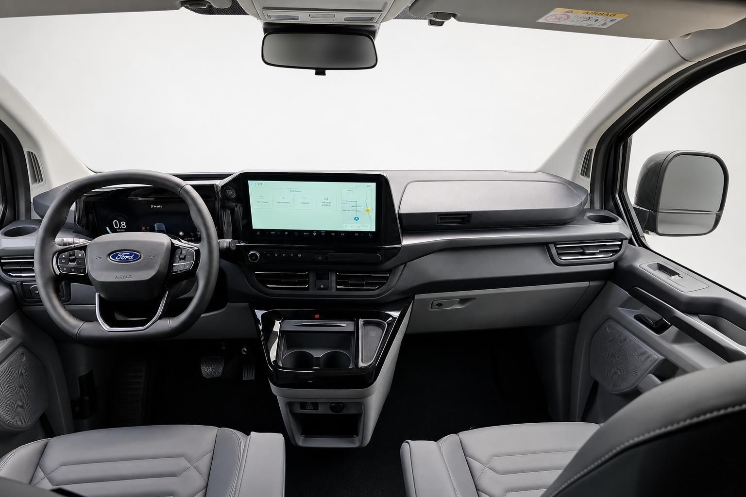 Ford Tourneo Custom Cockpit mit Lenkrad und Touchscreen Display