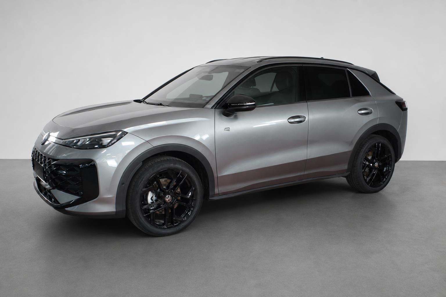 VW SUV in Silber Seitenansicht mit schwarzem Dach