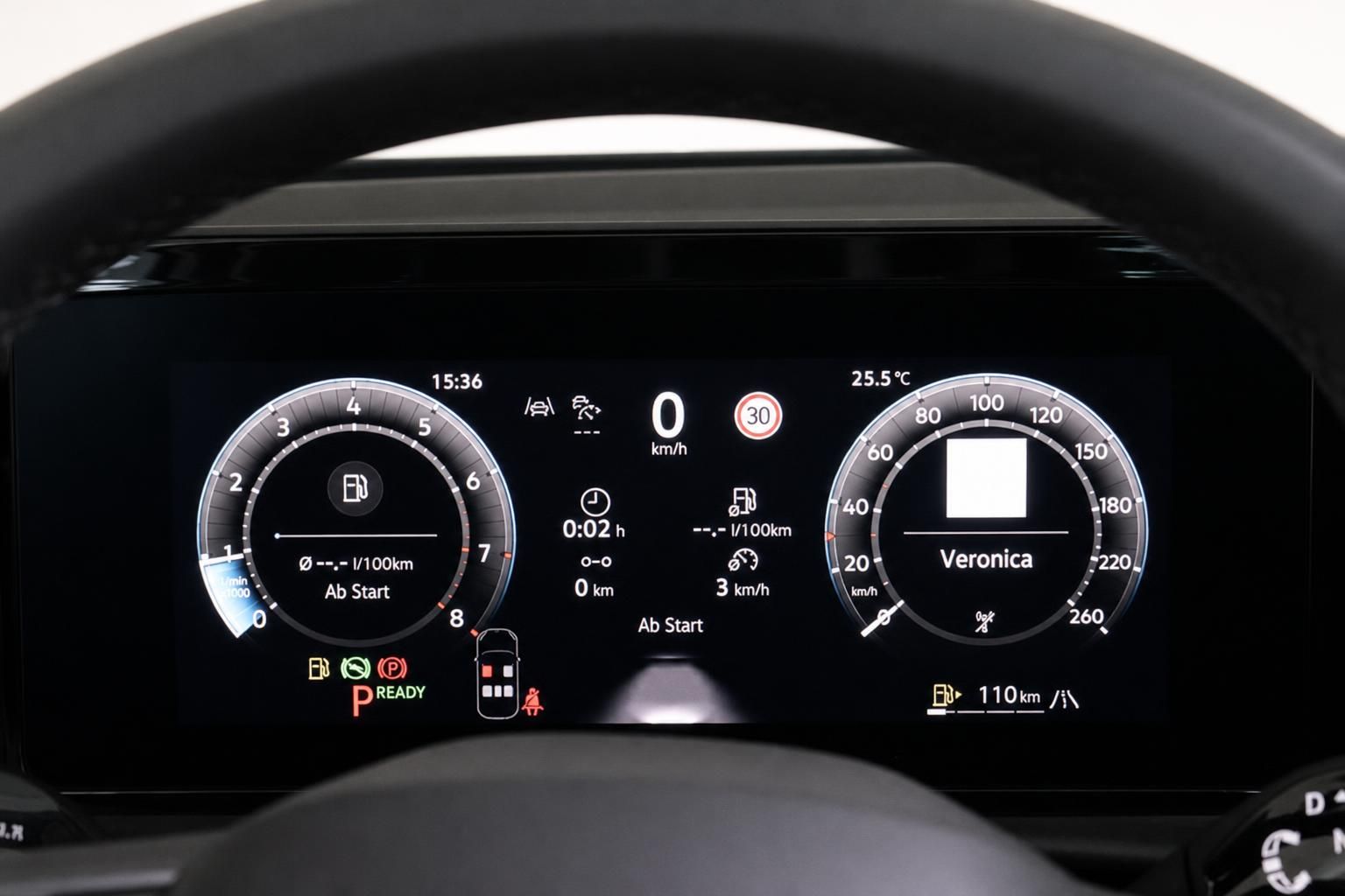 VW T-Roc digitales Kombiinstrument mit Tacho-Anzeige