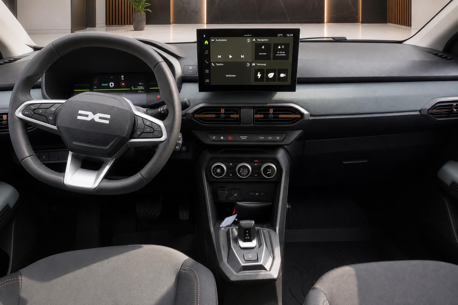 Dacia Jogger Cockpit mit Lenkrad und Touchscreen Infotainment