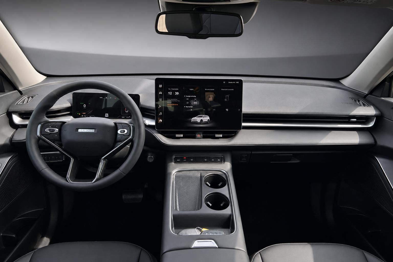 Haval Innenraum Cockpit - modernes Dashboard mit Touchscreen und Ledersitzen