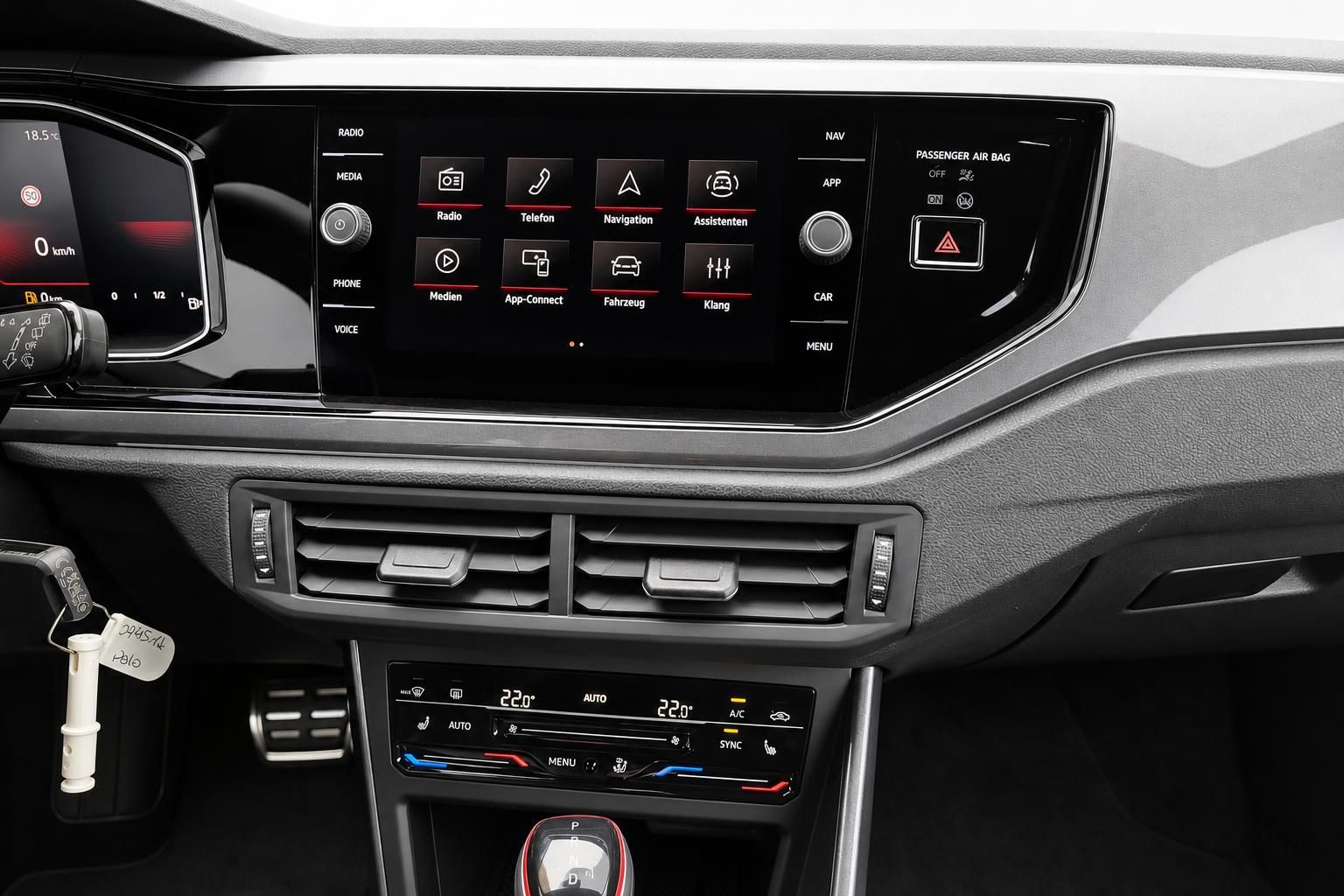 VW Polo Mittelkonsole mit Infotainment-Display und Klimabedienung
