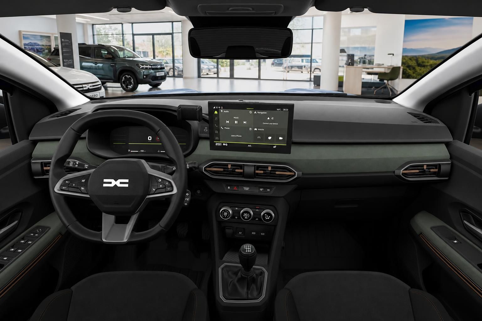 Dacia Sandero Stepway Innenraum mit Cockpit und Lenkrad