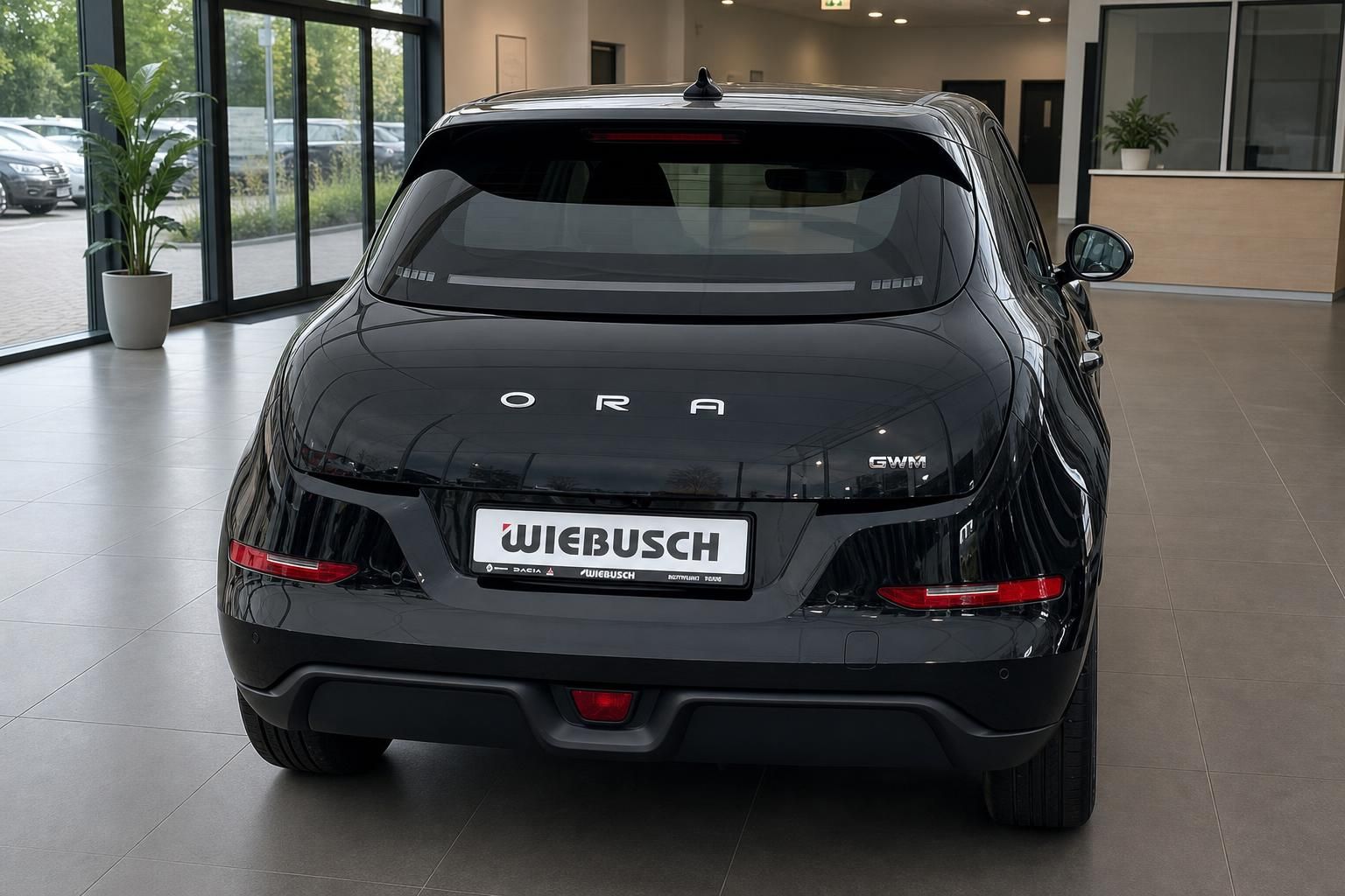 ORA Elektrofahrzeug schwarz Heckansicht GWM Autohaus Wiebusch