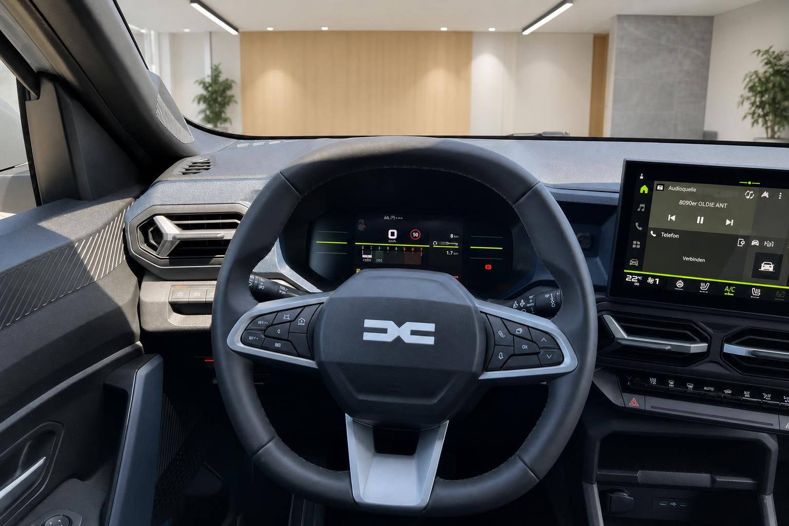 Dacia Bigster Cockpit mit Lenkrad und digitalem Display Innenraum