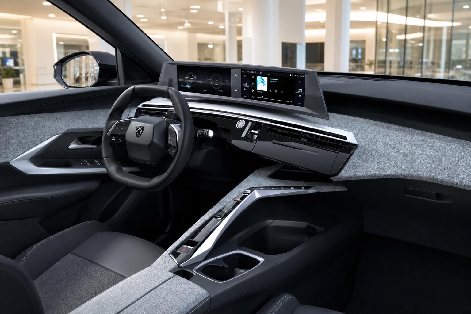 Peugeot Cockpit mit Lenkrad und digitalem i-Cockpit Display