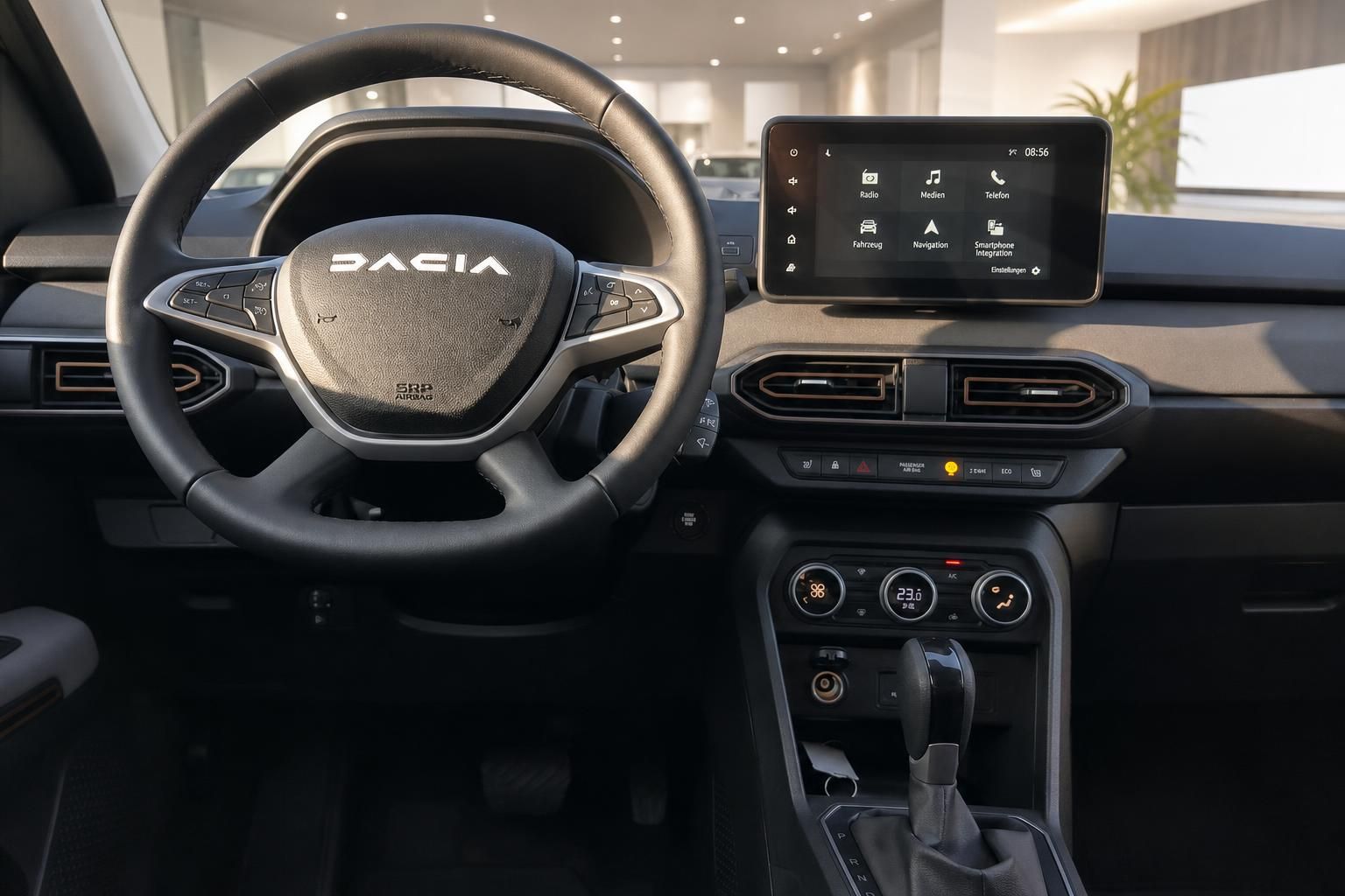 Dacia Jogger Cockpit mit Lenkrad und Touchscreen Infotainment