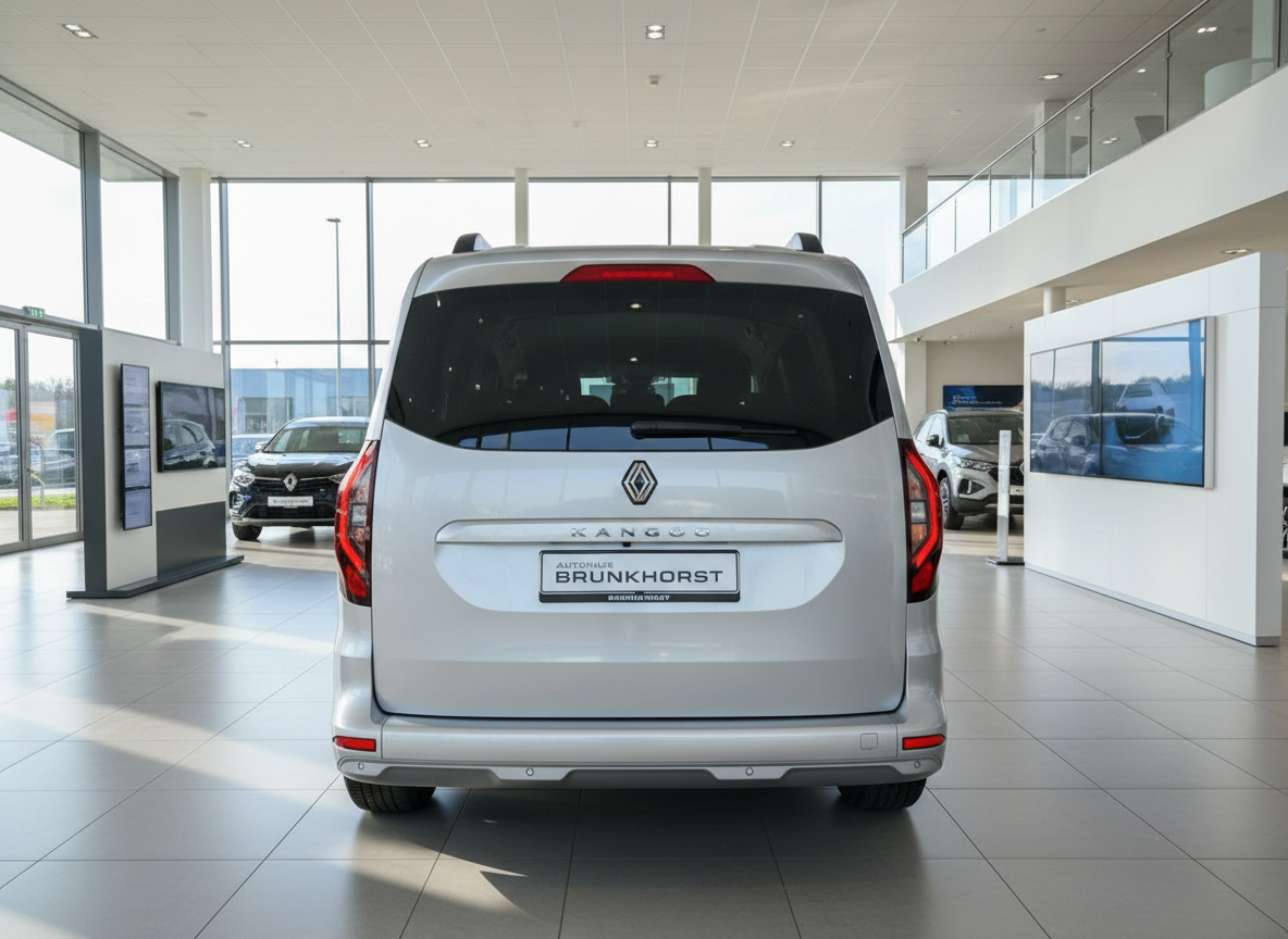 Renault Kangoo silber Heckansicht im Autohaus Brunkhorst Showroom