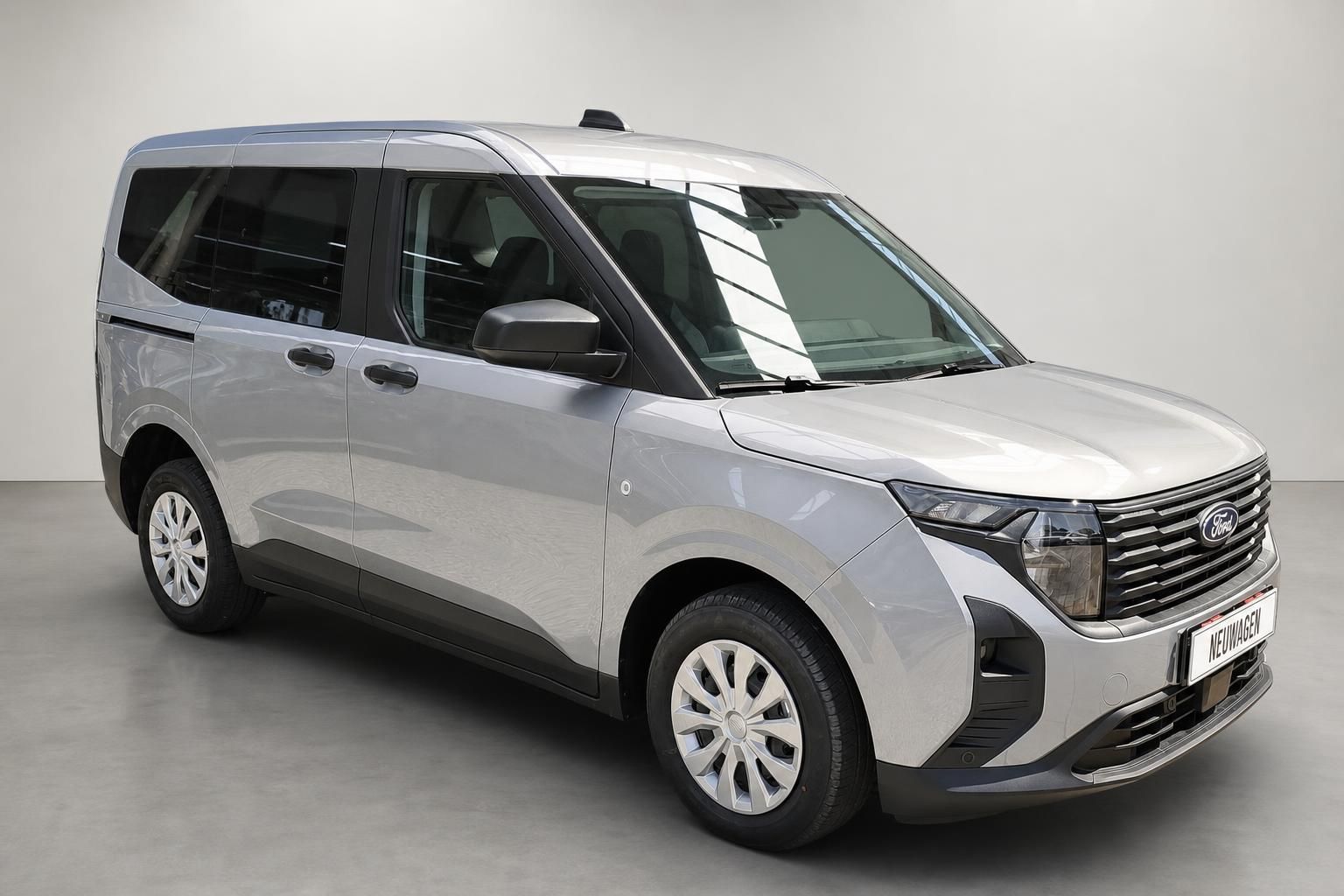 Ford Tourneo Connect Neuwagen silber, Seitenansicht schräg vorne