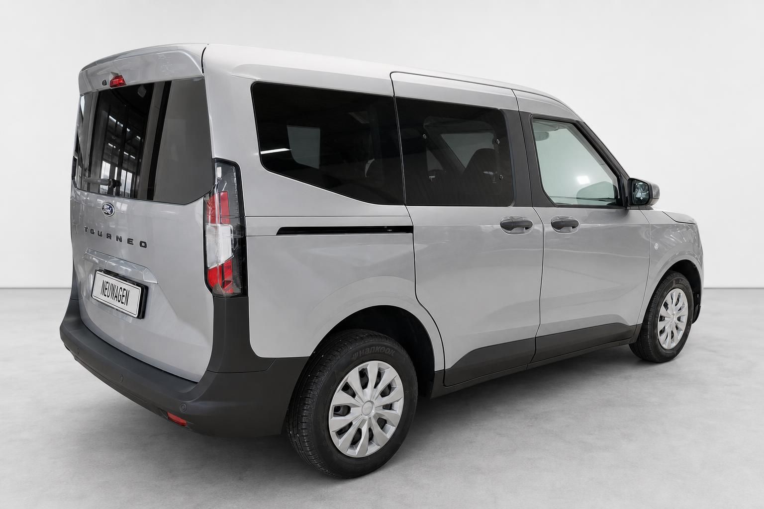 Ford Tourneo Neuwagen Seitenansicht hinten in Silber