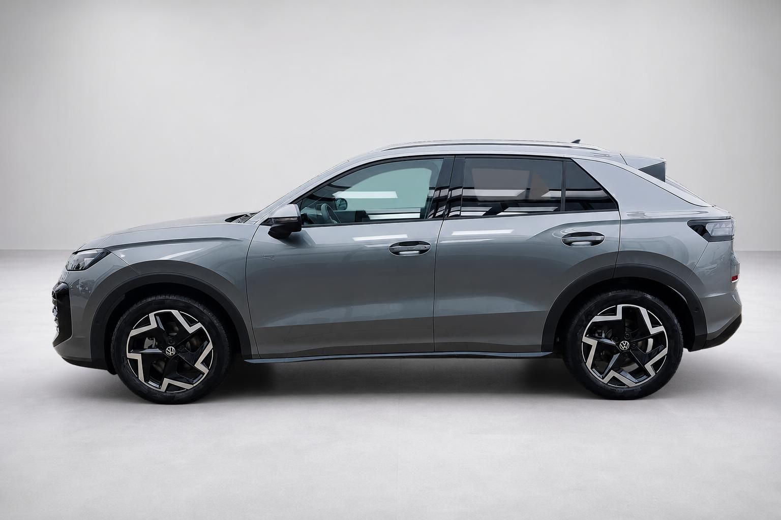 VW T-Roc R Seitenansicht in grau, Studioaufnahme