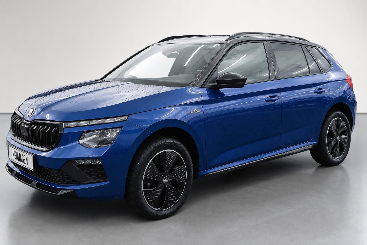 Skoda Kamiq blau metallic Neuwagen Seitenansicht Studio