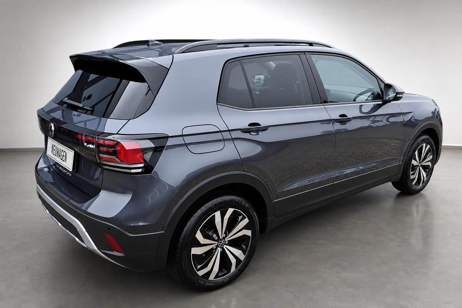 VW T-Cross grau Seitenansicht hinten Neuwagen SUV