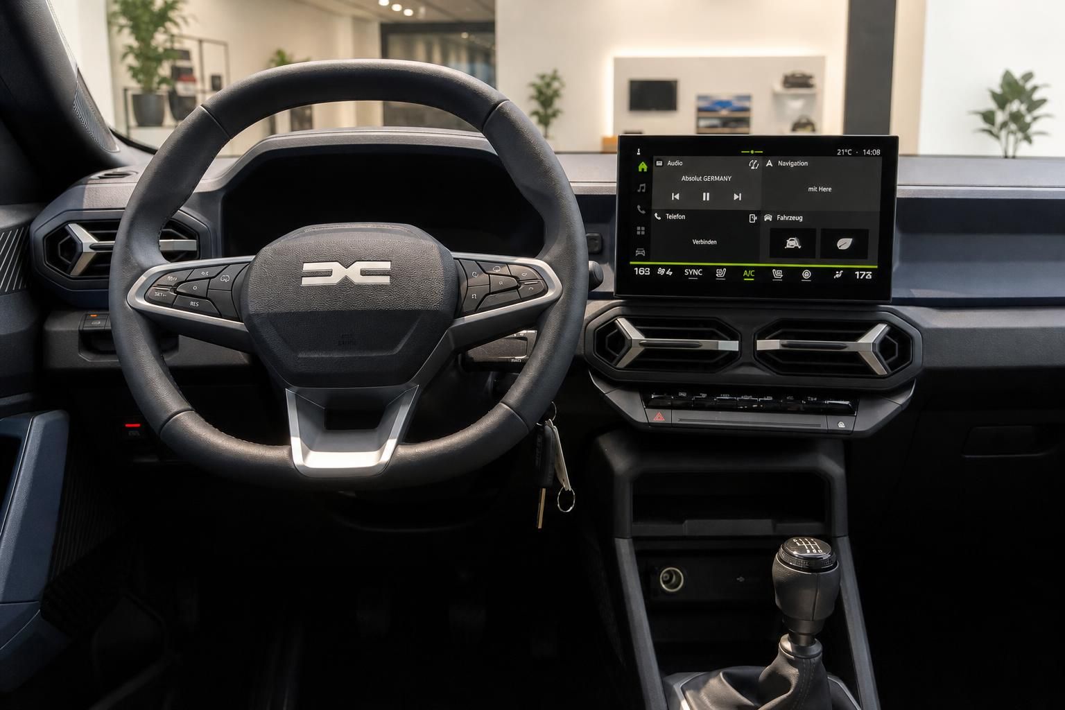 Dacia Bigster Cockpit mit Lenkrad und Infotainment-Display