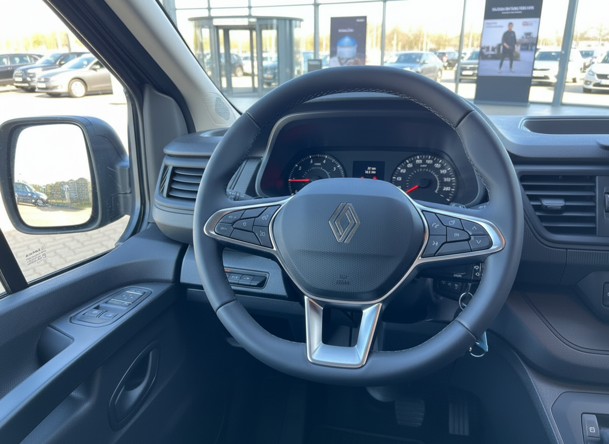 Renault Master Innenraum mit Lenkrad, Tacho und moderner Cockpit-Ausstattung