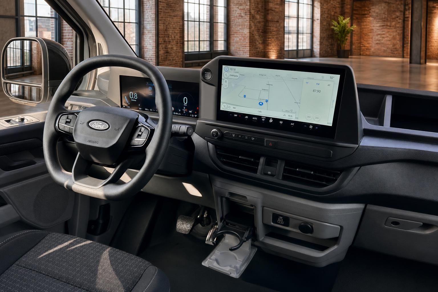 Ford Cockpit mit Navigationssystem und digitalem Display