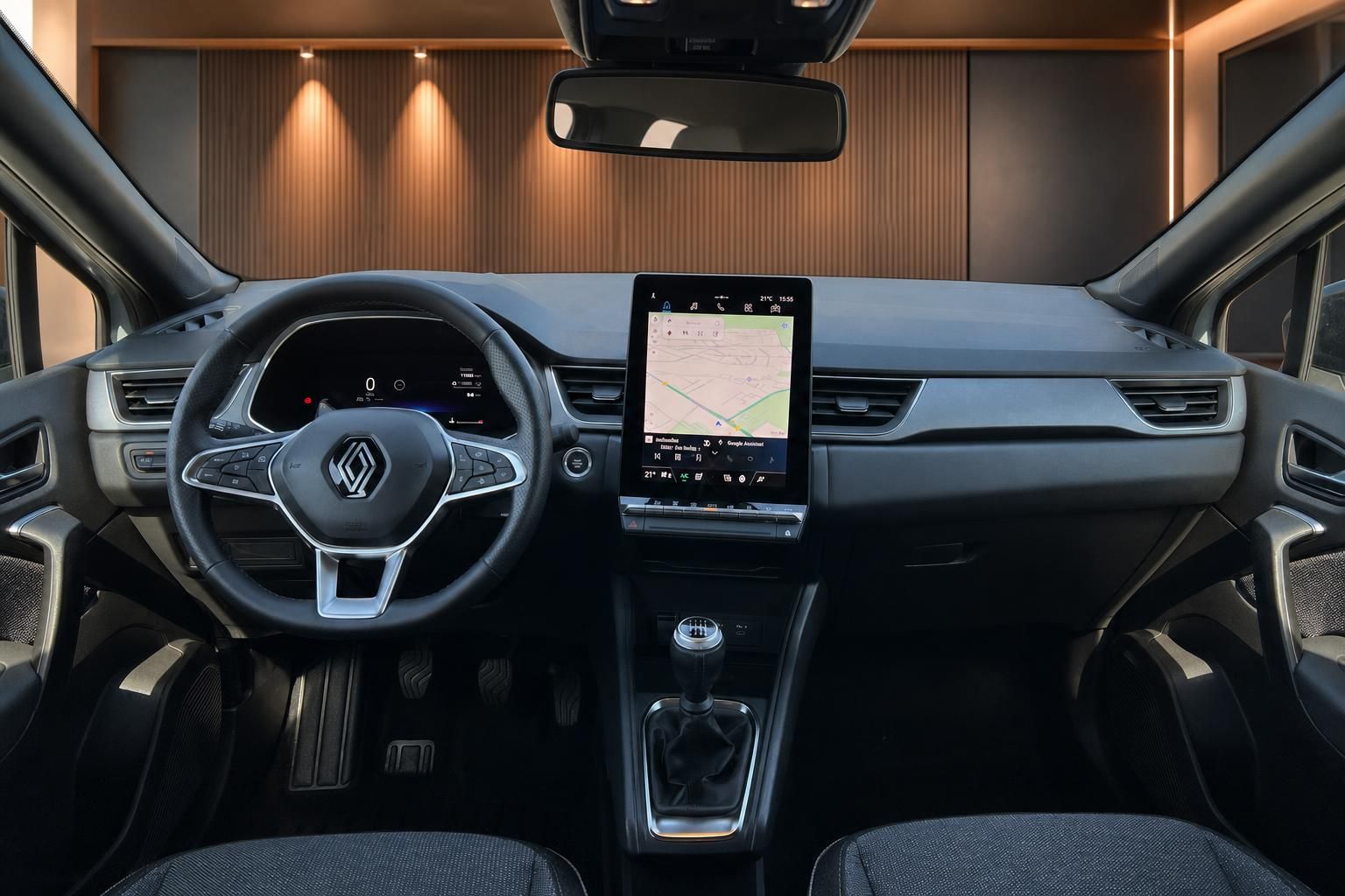 Renault Captur Cockpit mit digitalem Kombiinstrument und großem Touchscreen-Infotainmentsystem