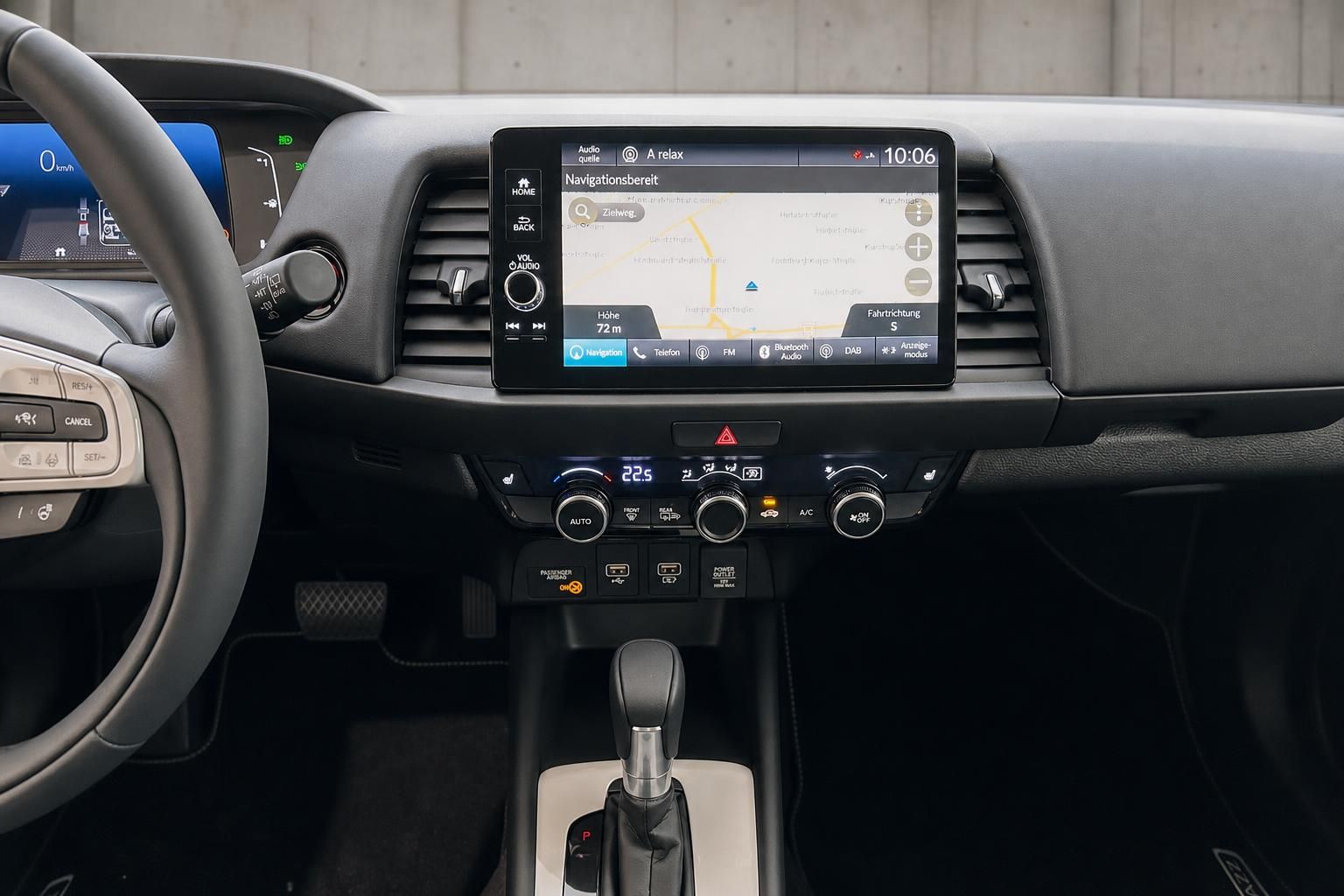 Honda Jazz Navigationssystem und Klimabedienung im Detail