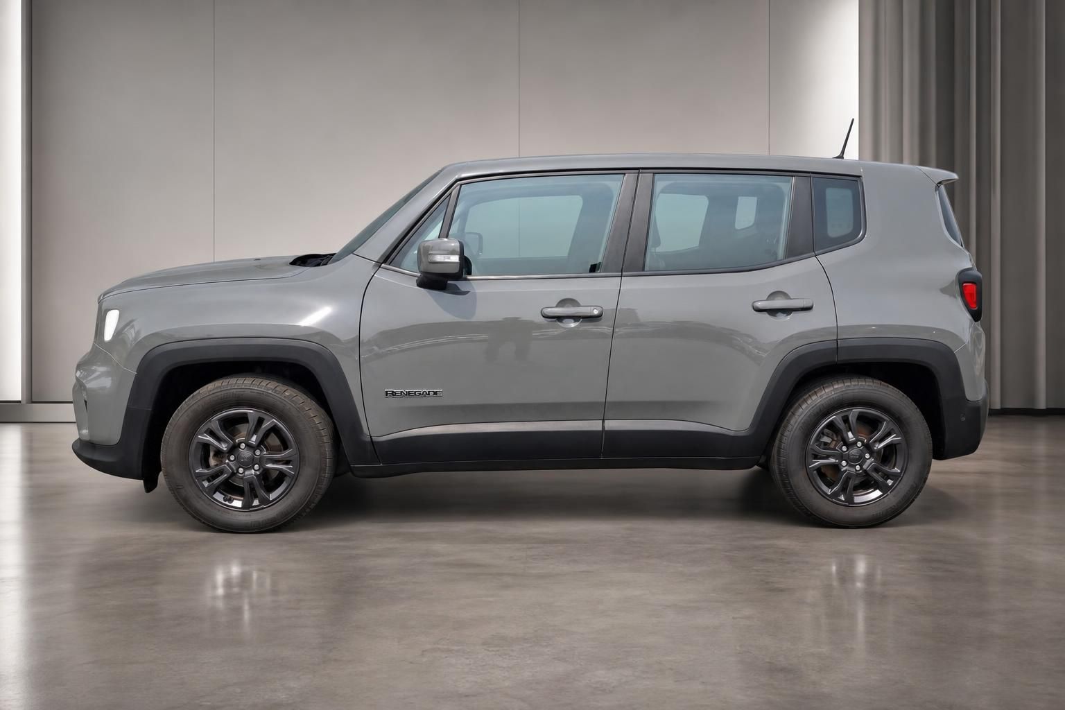 Jeep Renegade grau Seitenansicht mit Alufelgen