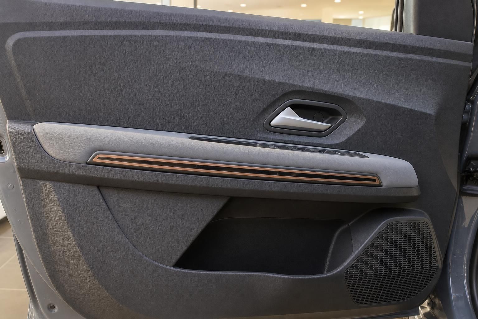 Dacia Türverkleidung mit Türgriff und Lautsprecher im Detail
