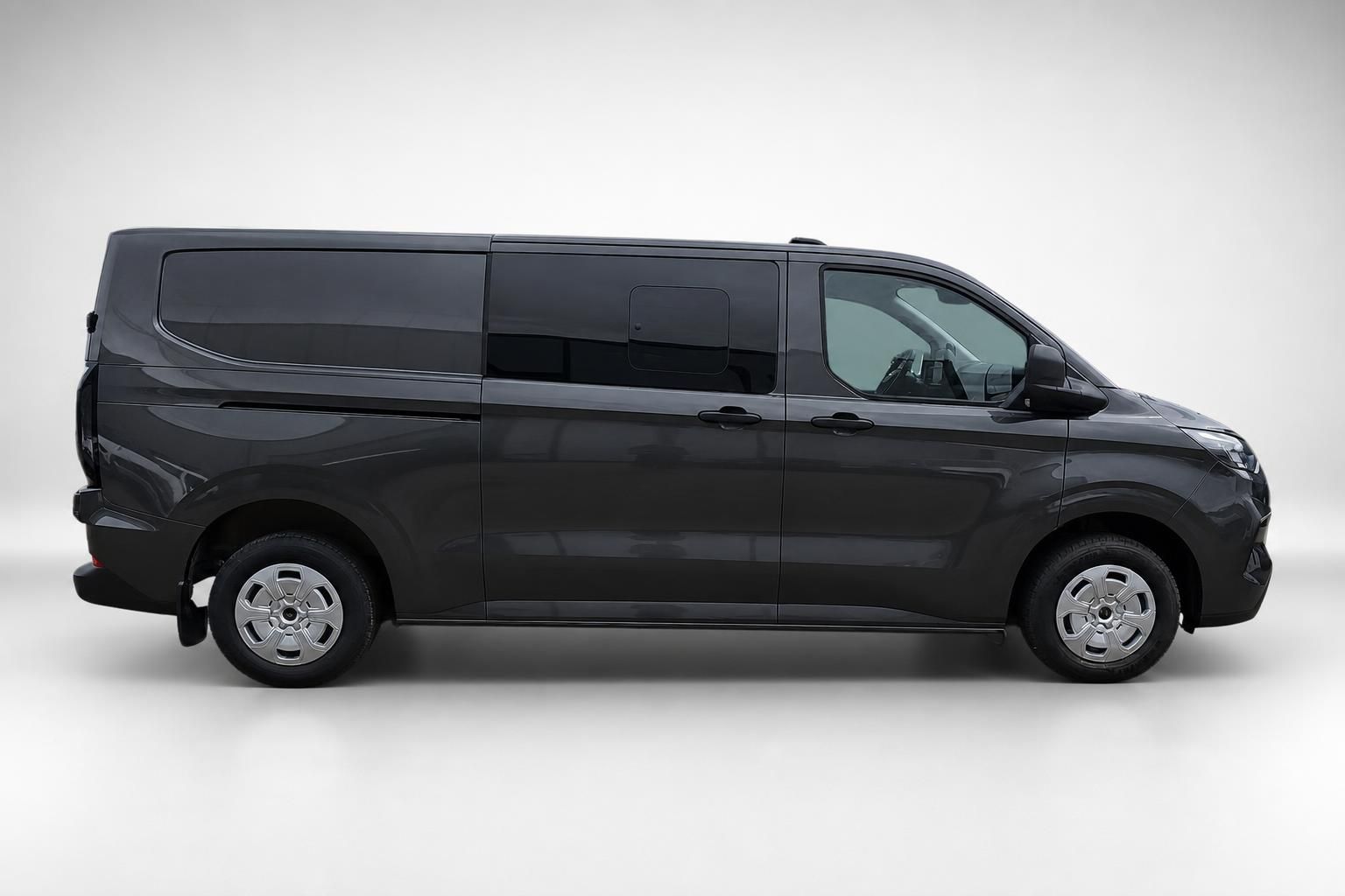 Ford Transit Custom schwarz Seitenansicht Studioaufnahme