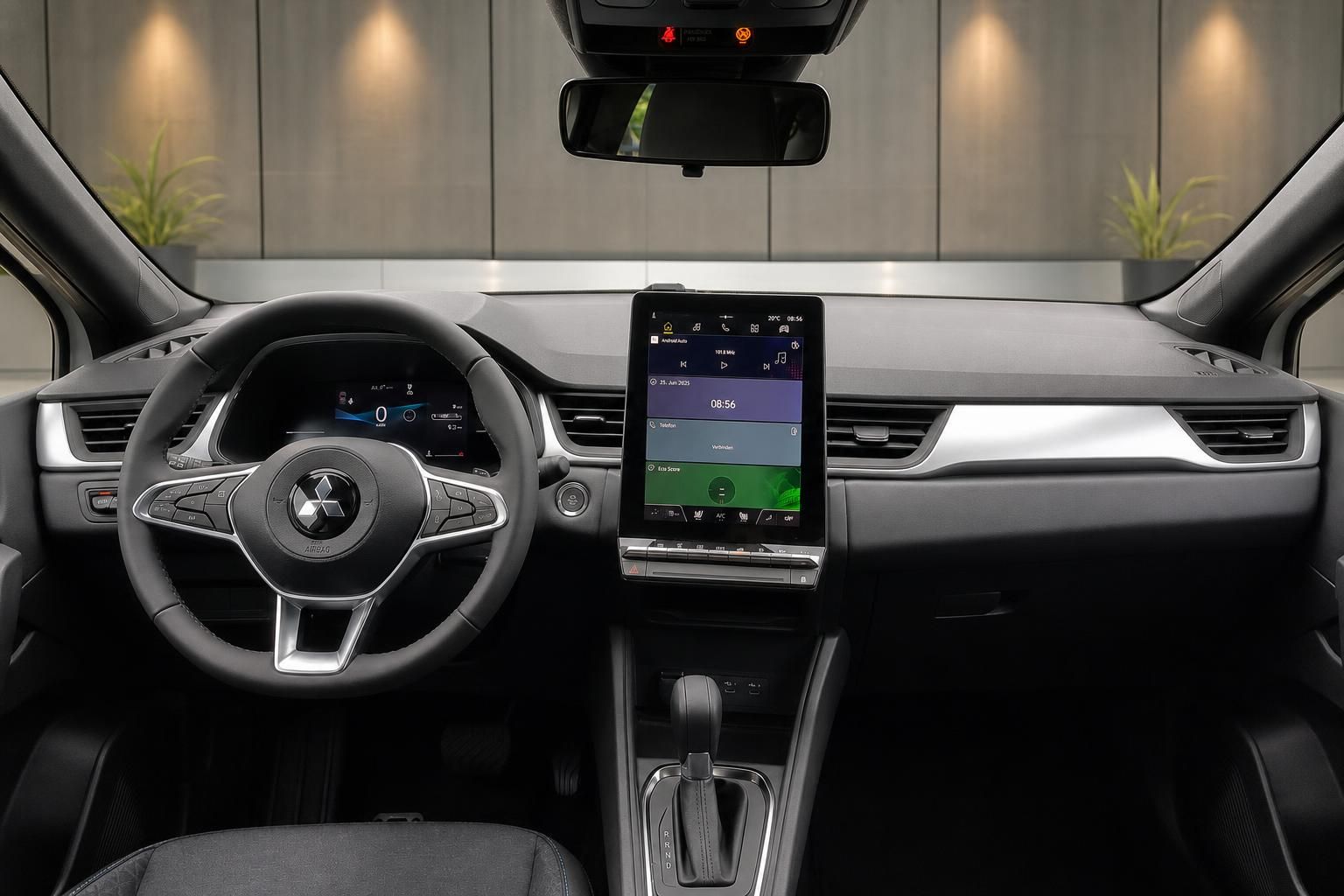 Modernes Auto Cockpit mit Touchscreen Display und digitalem Kombiinstrument