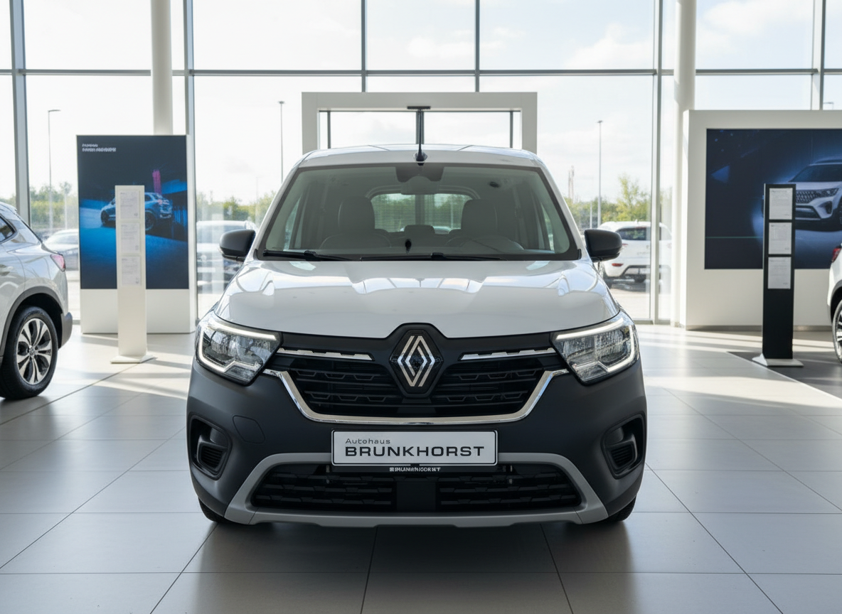 Renault Kangoo Van Frontansicht grau im Autohaus Brunkhorst Showroom