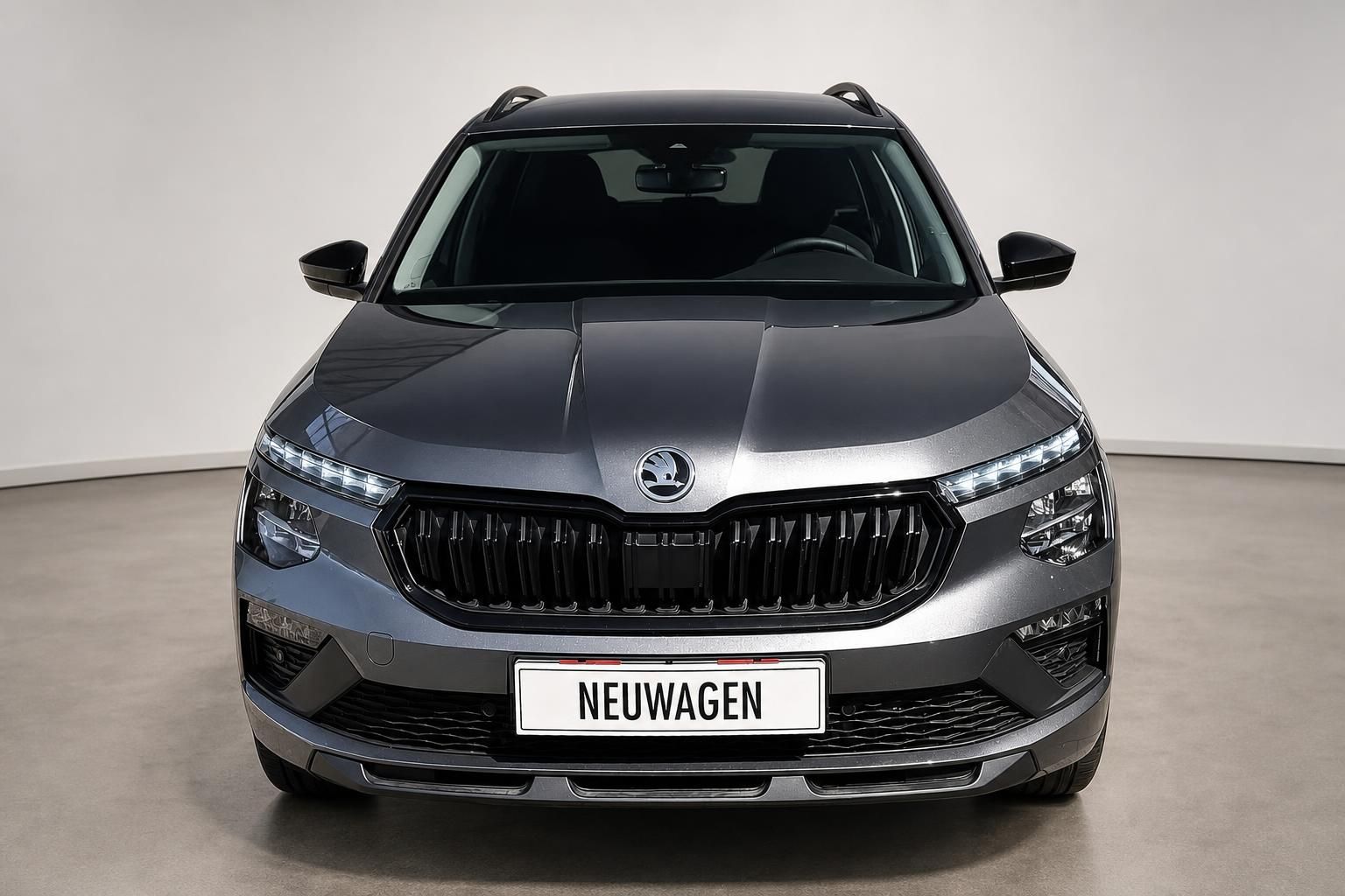 Skoda Kamiq grau Frontansicht Neuwagen SUV Studio