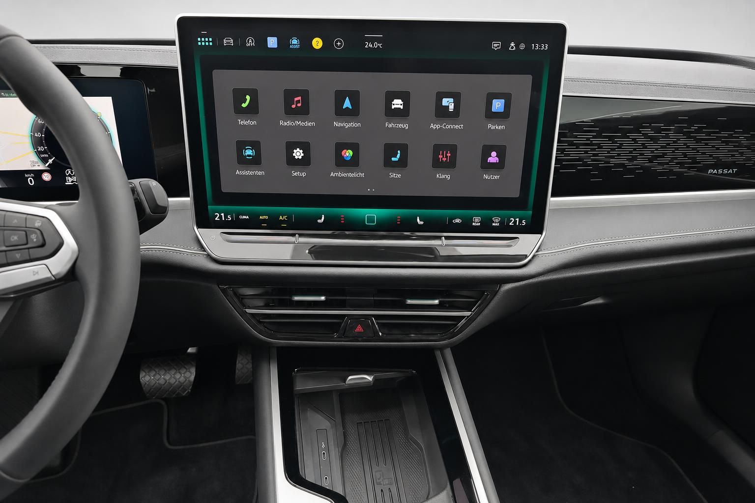 VW Passat Infotainment Touchscreen Menue Detailansicht Cockpit