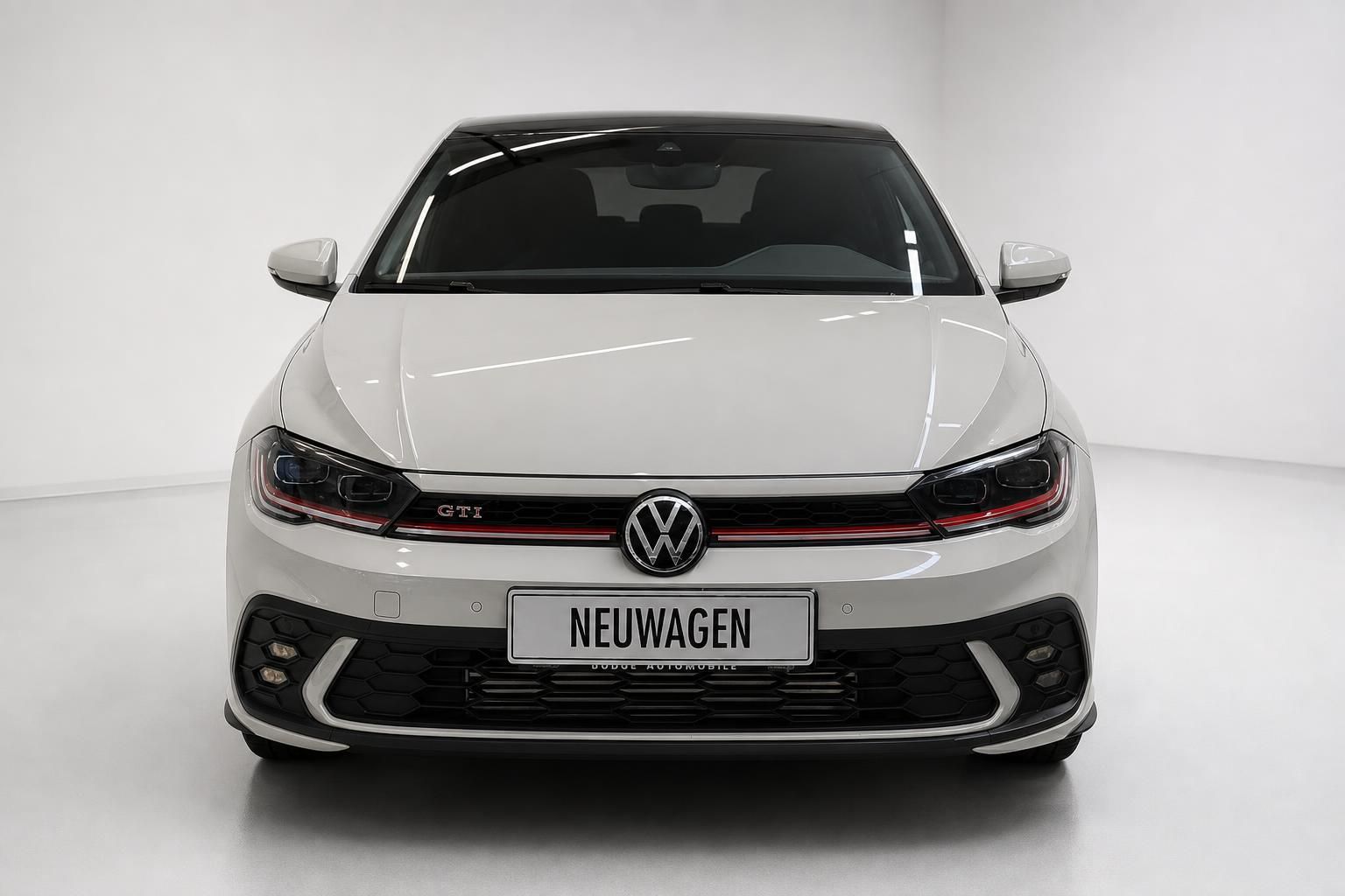 VW Polo GTI weiß Frontansicht mit Kühlergrill