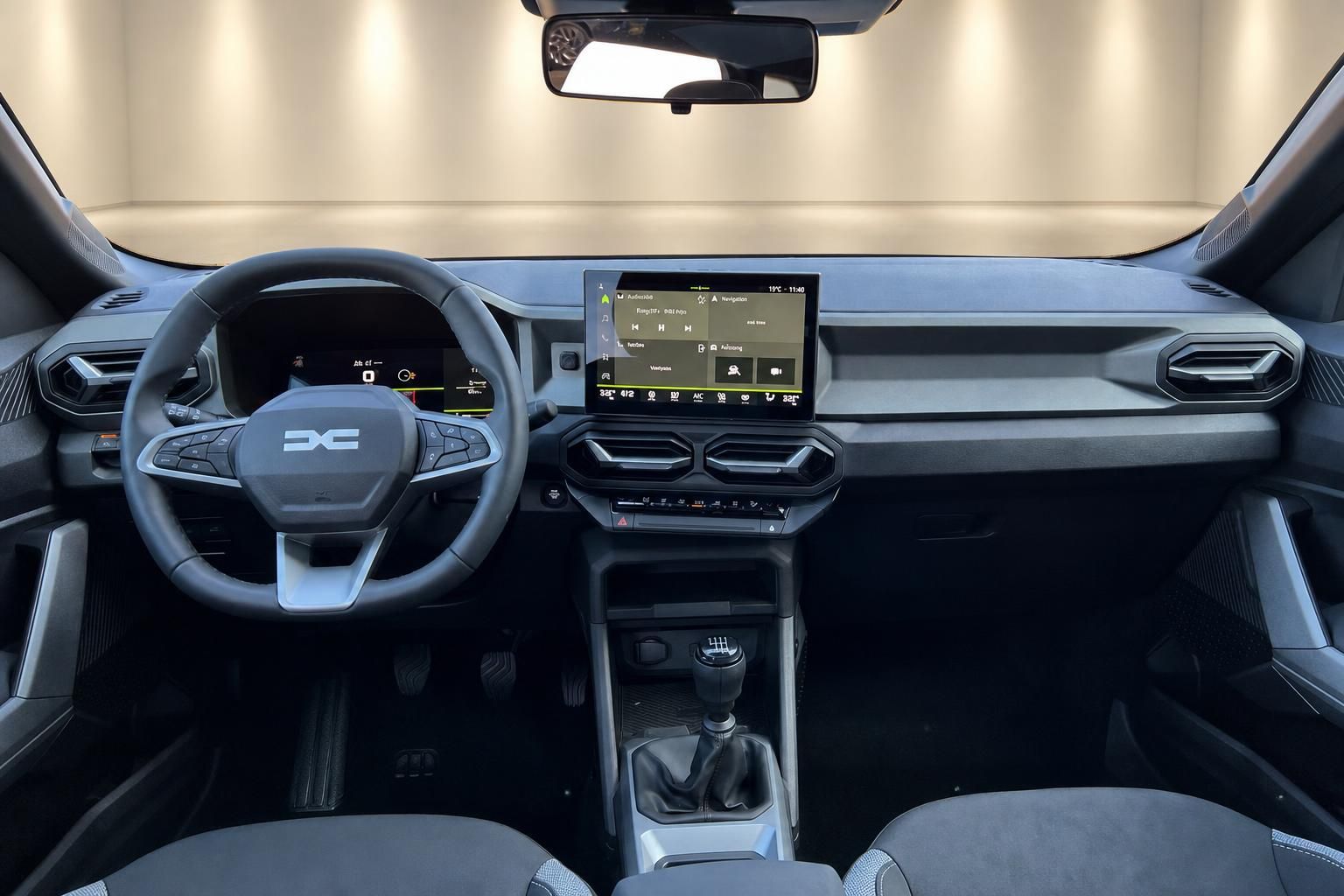 Dacia Bigster Armaturenbrett Innenraum mit Touchscreen und Schaltknauf