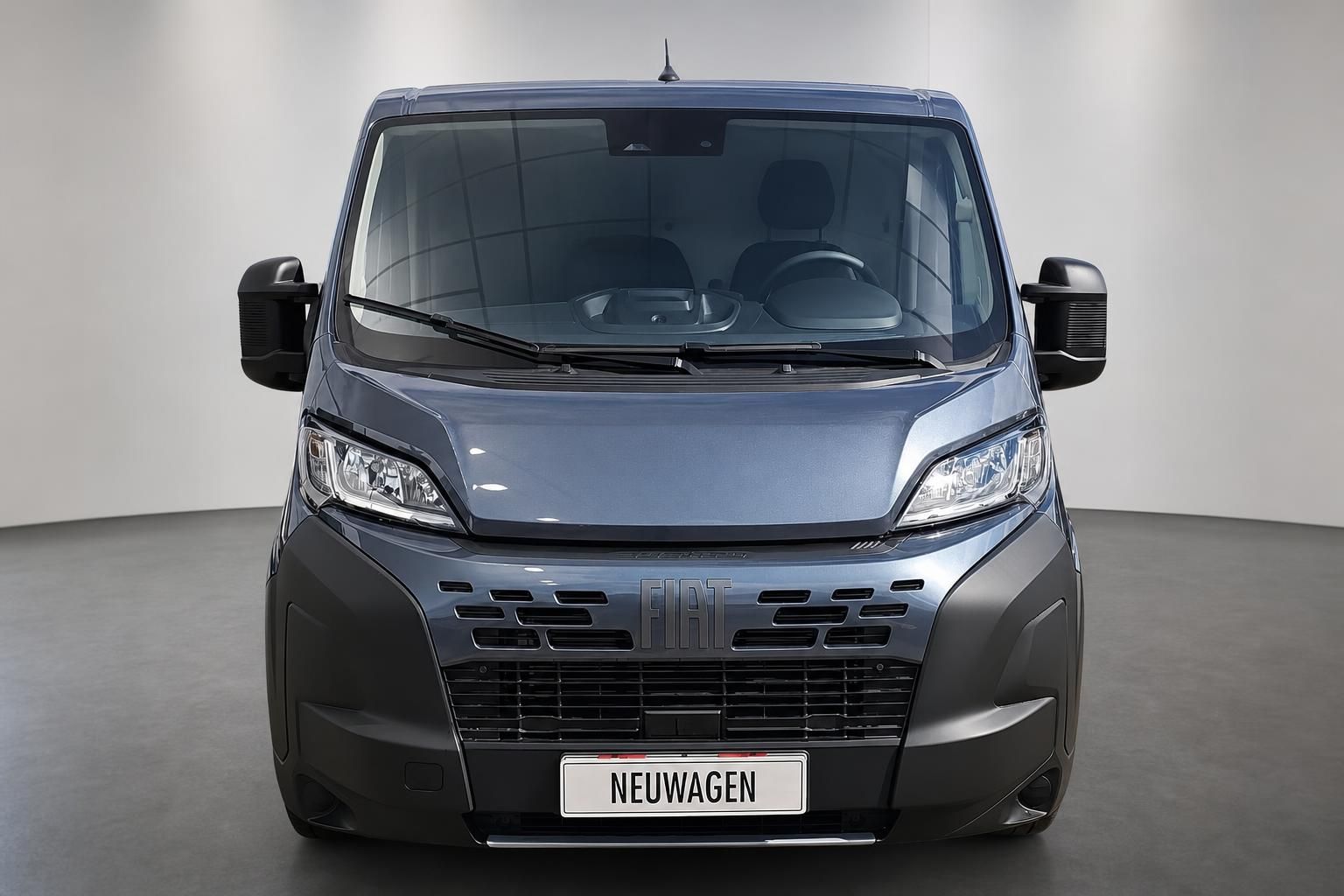 Fiat Ducato Frontansicht mit Kühlergrill und Fiat Logo