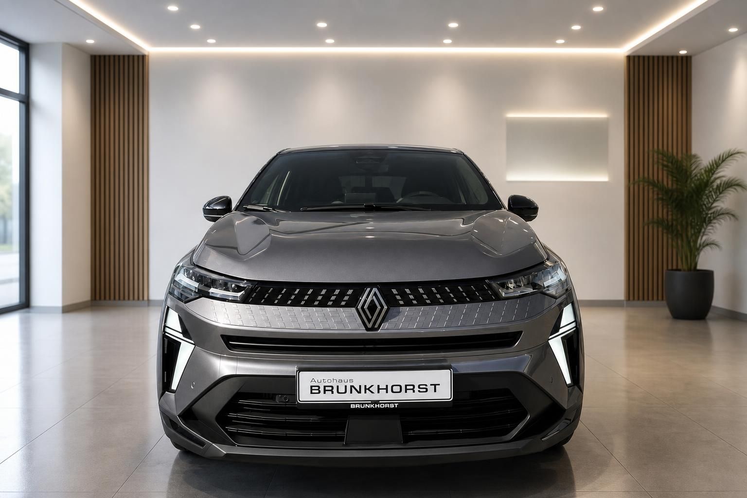 Renault Captur Frontansicht mit markanter Kühlergrill im Autohaus Brunkhorst