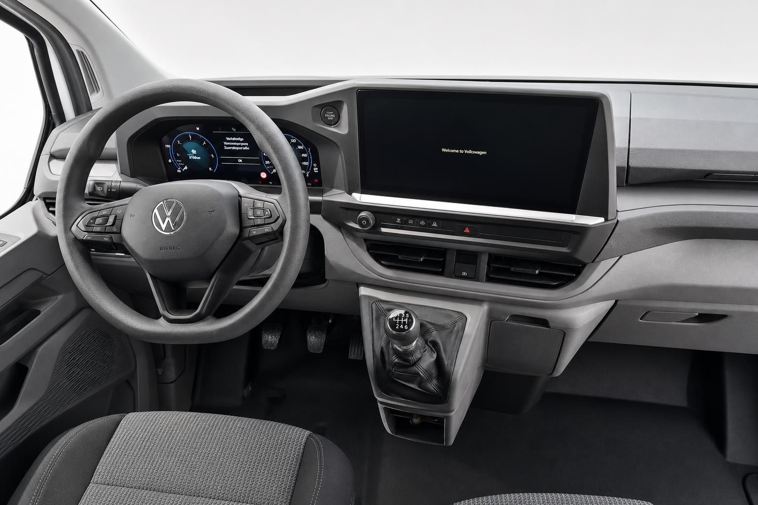 VW Cockpit mit Lenkrad, Digitaltacho und Touchscreen Infotainment