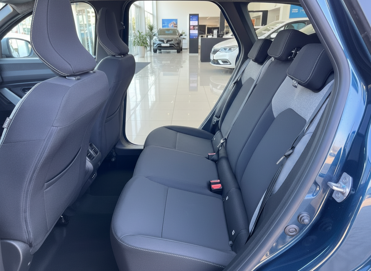 Renault Arkana Innenraum Rücksitzbank in Schwarz-Grau im Autohaus