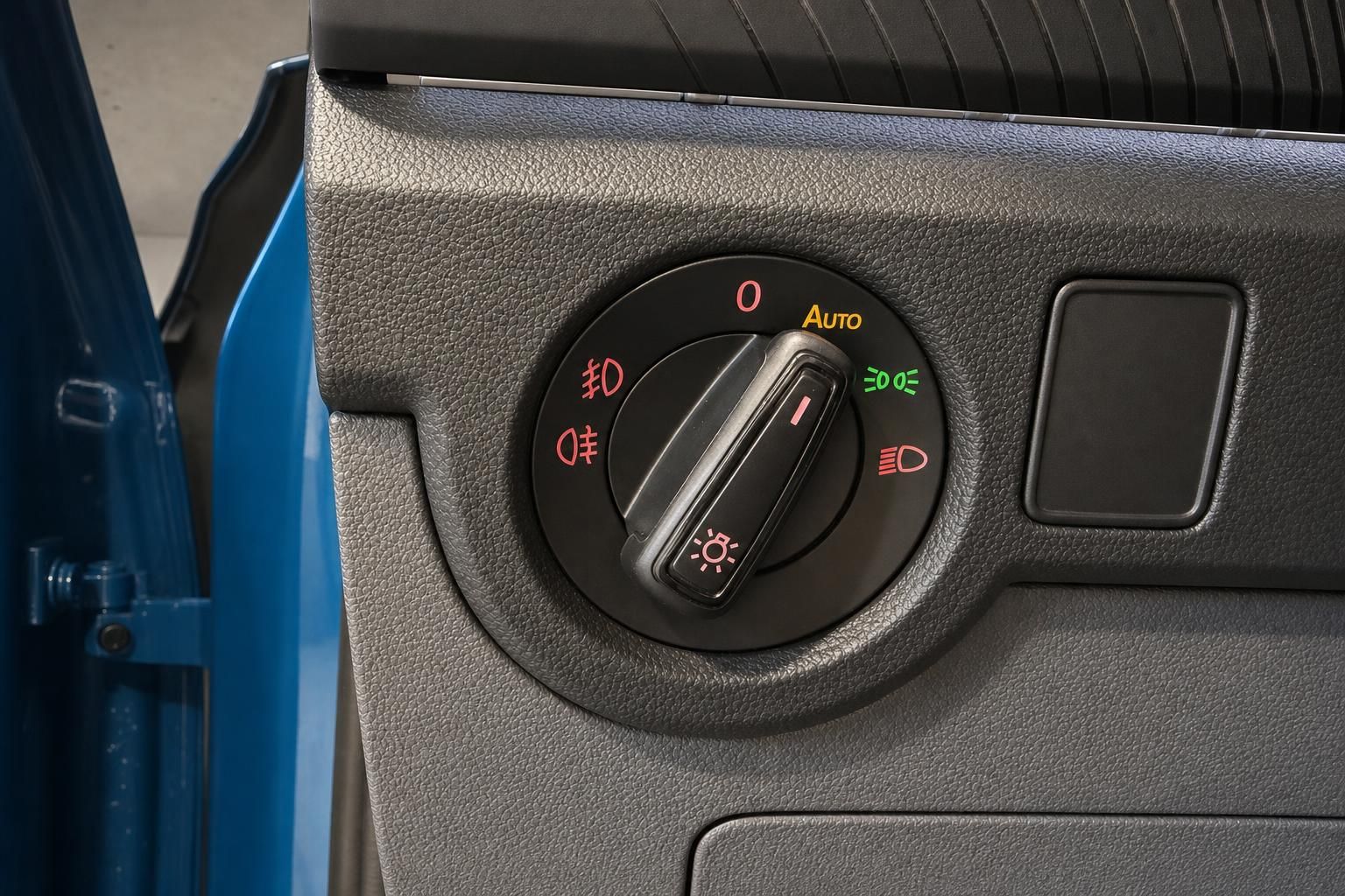 Lichtschalter im Innenraum eines Fahrzeugs mit Auto-Modus